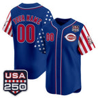 Custom Cincinnati Reds America 250 Edition Vapor Premier Limited Royal BFRAILEY Stitched Jerseys