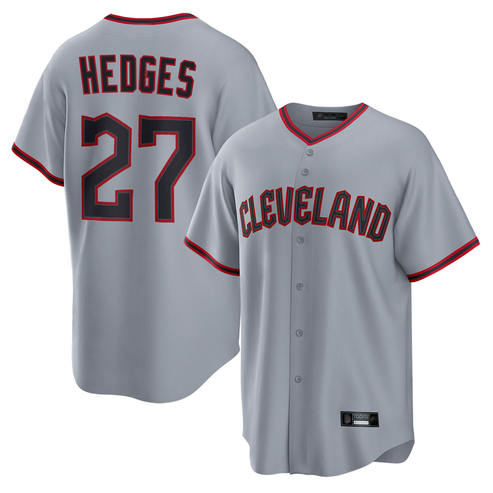 Cleveland Guardians #27 Austin Hedges Player Gray BFRAILEY Home Game Stitched Jerseys