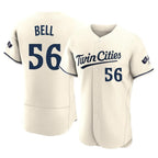 Minnesota Twins #56 Josh Bell Player Cream BFRAILEYHome Limited Elite Stitched Jerseys