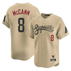 Arizona Diamondbacks #8 James McCann Player Tan BFRAILEY City Connect Limited Home Game Stitched Jerseys