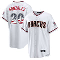Arizona Diamondbacks #20 Luis Gonzalez Player White BFRAILEY USA 250 Fourth of July Home Game Stitched Jerseys