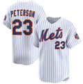 New York Mets #23 David Peterson White BFRAILEY 2025 Home Limited Stitched Jersey