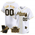 Custom Atlanta Braves Atliens Vapor Premier Limited Jersey V2 ¨C White Gold BFRAILEY