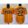 Pittsburgh Pirates #22 Andrew McCutchen Gold BFRAILEY 2023 City Connect Stitched Jersey
