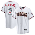 Arizona Diamondbacks #2 Geraldo Perdomo Player White BFRAILEY USA 250 Fourth of July Home Game Stitched Jerseys
