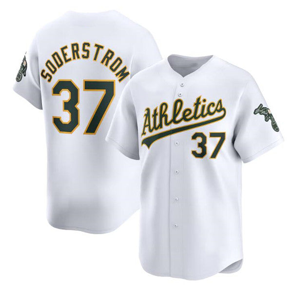 Oakland Athletics #37 Tyler Soderstrom White BFRAILEY Home Limited Stitched Jersey