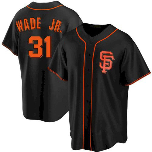 San Francisco Giants #31 LaMonte Wade Jr Black BFRAILEY Replica Alternate Jersey
