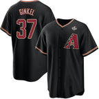 Arizona Diamondbacks #37 Kevin Ginkel Black BFRAILEY 2023 World Series Cool Base Stitched Jersey
