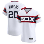Chicago White Sox #20 Miguel Vargas Player White BFRAILEY T-shirt Limited Elite Home Stitched Jerseys