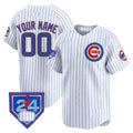 Custom Chicago Cubs 2024 Spring Training Patch Vapor Premier Limited Jersey ¨C White Alternate BFRAILEY