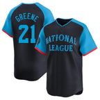 Cincinnati Reds #21 Hunter Greene Player Navy BFRAILEY Limited National League All-Star Game Stitched Jerseys