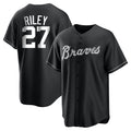 Atlanta Braves #27 Austin Riley Player Black BFRAILEY Home Game Stitched Jerseys