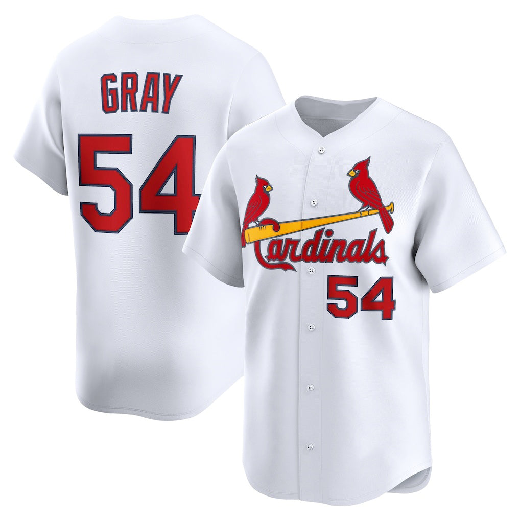 St. Louis Cardinals #54 Sonny Gray White BFRAILEY Home Limited Player Jersey