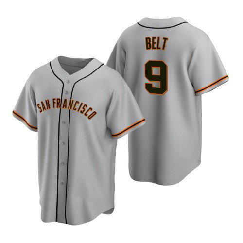 San Francisco Giants #9 Brandon Belt 2020 Grey BFRAILEY Jersey