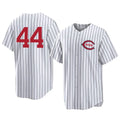 Cincinnati Reds #44 Elly De La Cruz Player White BFRAILEY Stripe Field of Dreams Game Home Stitched Jerseys
