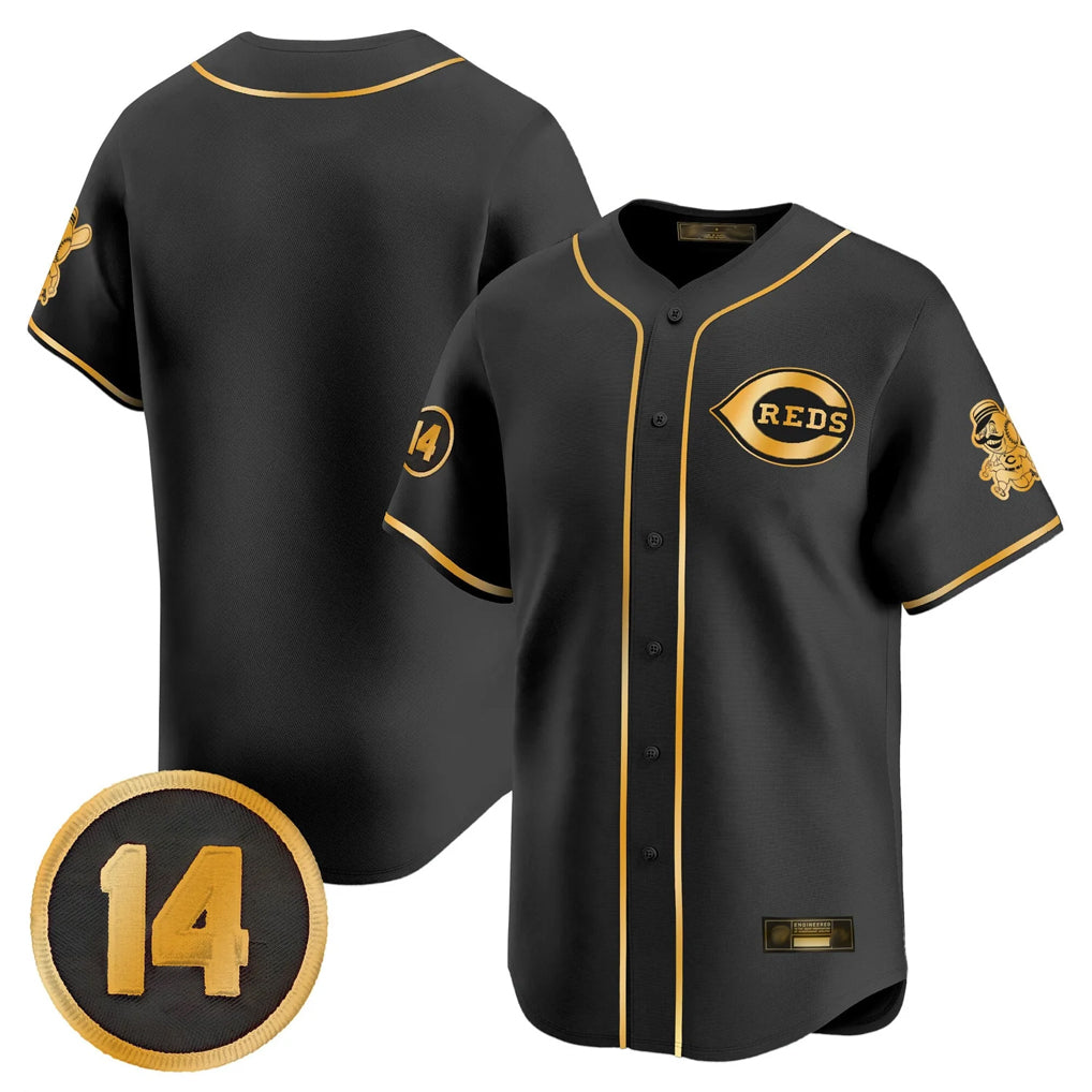 Cincinnati Reds Blank Player Black-Gold BFRAILEY Vapor Premier Limited Home Stitched Jerseys