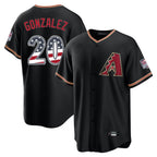 Arizona Diamondbacks #20 Luis Gonzalez Player Black BFRAILEY USA 250 Fourth of July Game Home Stitched Jerseys