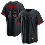 Cincinnati Reds #35 Jose Trevino Player Black BFRAILEY City Connect Home Game Stitched Jerseys