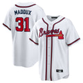 Atlanta Braves #31 Greg Maddux Player White BFRAILEY Home Game Stitched Jerseys