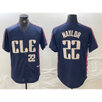 Cleveland Guardians #22 Josh Naylor Number Navy BFRAILEY 2024 City Connect Limited Stitched Jersey