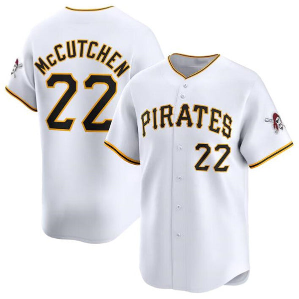 Pittsburgh Pirates #22 Andrew McCutchen White BFRAILEY Home Limited Stitched Jersey