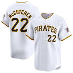 Pittsburgh Pirates #22 Andrew McCutchen White BFRAILEY Home Limited Stitched Jersey