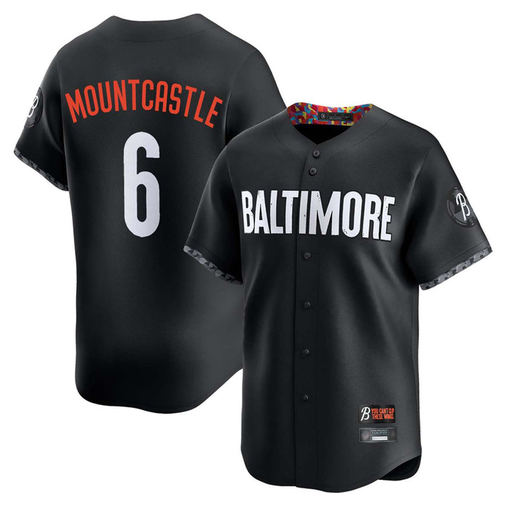 Baltimore Orioles #6 Ryan Mountcastle Player Black BFRAILEY City Connect Limited Home Game Stitched Jerseys