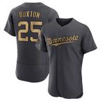 Minnesota Twins #25 Byron Buxton Player Charcoal BFRAILEYAll-Star Limited Elite Home Stitched Jerseys
