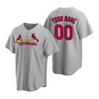 Custom St. Louis Cardinals Gray BFRAILEY Stitched Cool Base Road Jersey