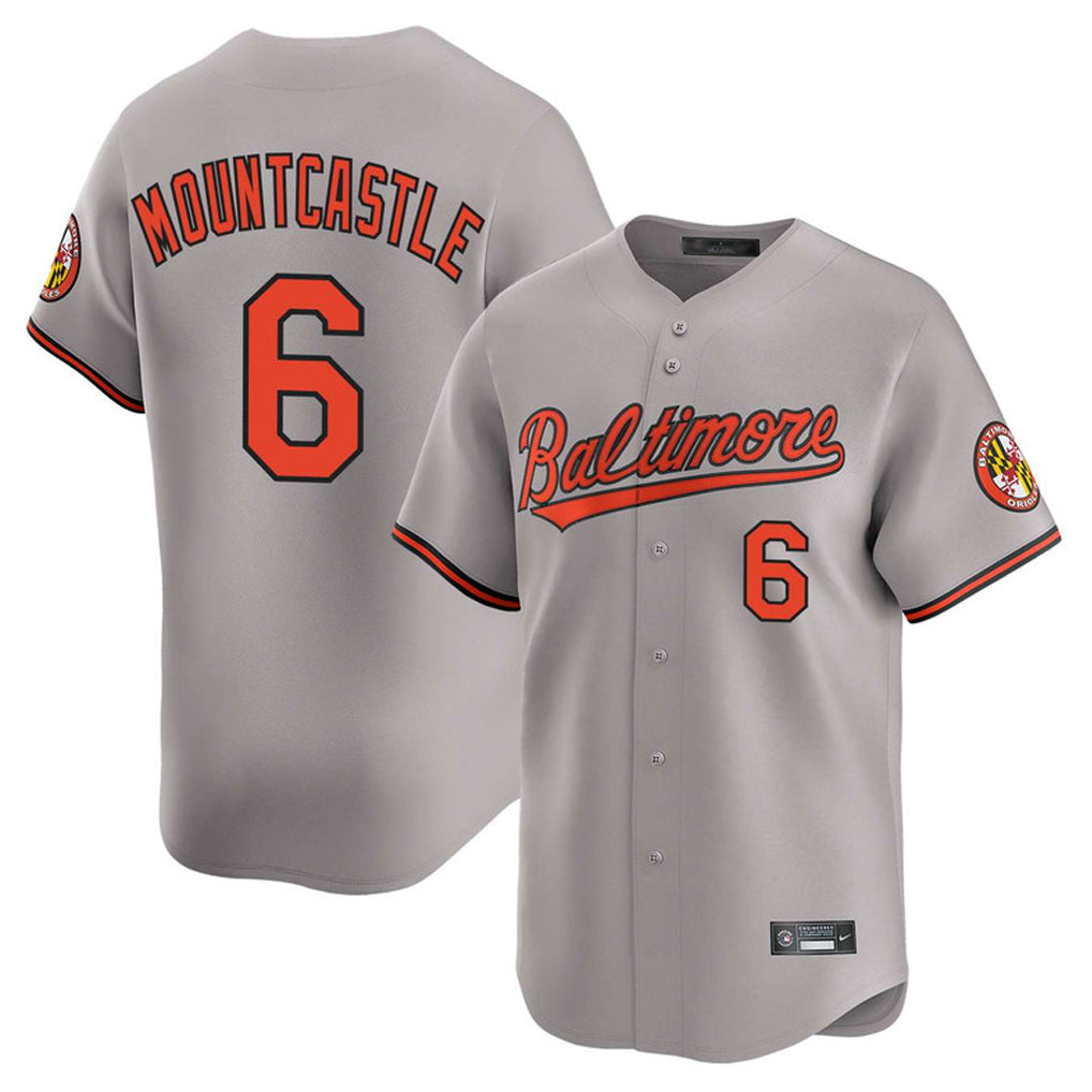 Baltimore Orioles #6 Ryan Mountcastle Player Gray BFRAILEY Limited Home Game Stitched Jerseys