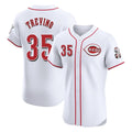 Cincinnati Reds #35 Jose Trevino Player White BFRAILEY Limited Elite Home Stitched Jerseys