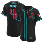 Arizona Diamondbacks #4 Ketel Marte Player Black BFRAILEY Limited Elite Home Game Stitched Jerseys
