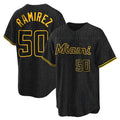Miami Marlins #50 Agustin Ramirez Player Black BFRAILEY Snake Skin City Home Game Stitched Jerseys