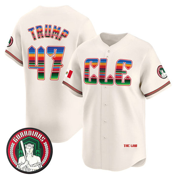 Cleveland Guardians #47 Donald Trump Cream BFRAILEY Mexico Vapor Premier Limited Stitched Jersey