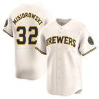 Milwaukee Brewers #32 Jacob Misiorowski Player Cream BFRAILEY Limited Game Stitched Jerseys