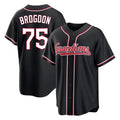 Cleveland Guardians #75 Connor Brogdon Player Black BFRAILEY Fashion Out Home Game Stitched Jerseys