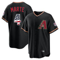 Arizona Diamondbacks #4 Ketel Marte Player Black BFRAILEY USA 250 Fourth of July Game Home Stitched Jerseys