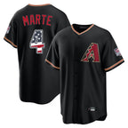 Arizona Diamondbacks #4 Ketel Marte Player Black BFRAILEY USA 250 Fourth of July Game Home Stitched Jerseys