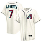 Arizona Diamondbacks #7 Corbin Carroll Player Cream BFRAILEY Home Game Stitched Jerseys