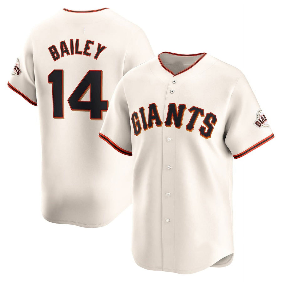 San Francisco Giants #14 Patrick Bailey Cream BFRAILEY 2024 Home Limited Stitched Jersey