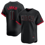 Cincinnati Reds #11 Barry Larkin Black BFRAILEY City Connect Limited Player Jersey