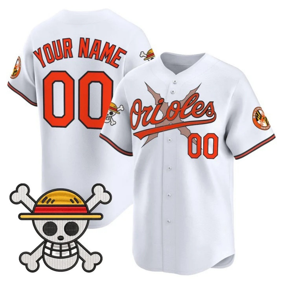 Custom Baltimore Orioles x One Piece White BFRAILEY Vapor Premier Limited Jersey - Stitched