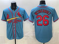 St. Louis Cardinals #26 JJ Wetherholt Blue BFRAILEY Cool Base Stitched Jersey