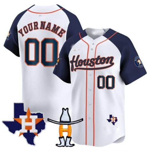 Custom Houston Astros Houston Rodeo Patch Vapor Premier Limited Jersey ¨C White 3 BFRAILEY