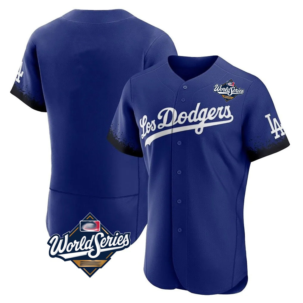 Los Angeles Dodgers Blank Player Royal BFRAILEY City Connect Elite Home World Series Stitched Jerseys