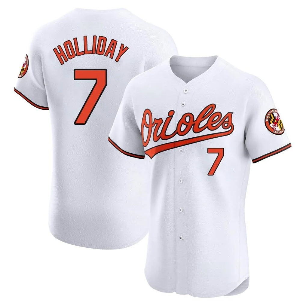 Baltimore Orioles #7 Jackson Holliday Player White BFRAILEY Limited Elite Home Game Stitched Jerseys