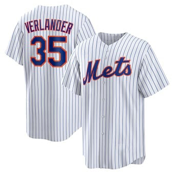 New York Mets #35 Justin Verlander White BFRAILEY Stitched Cool Base Jersey