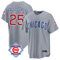Chicago Cubs #25 Moises Ballesteros Player Gray BFRAILEY 150th Anniversary Home Game Stitched Jerseys