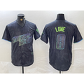 Tampa Bay Rays #8 Brandon Lowe Charcoal BFRAILEY 2024 City Connect Limited Cool Base Jersey
