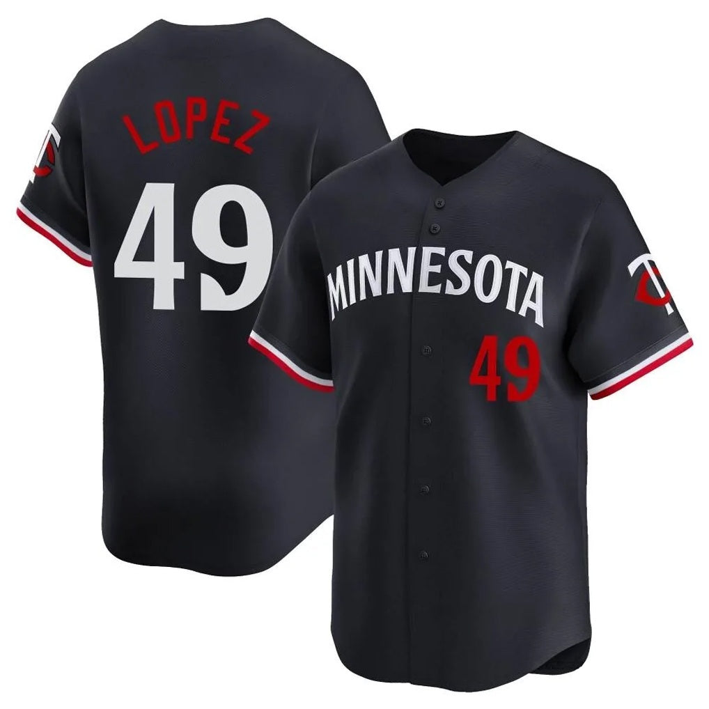 Minnesota Twins #49 Pablo Lopez Player Navy BFRAILEYHome Limited Stitched Jerseys